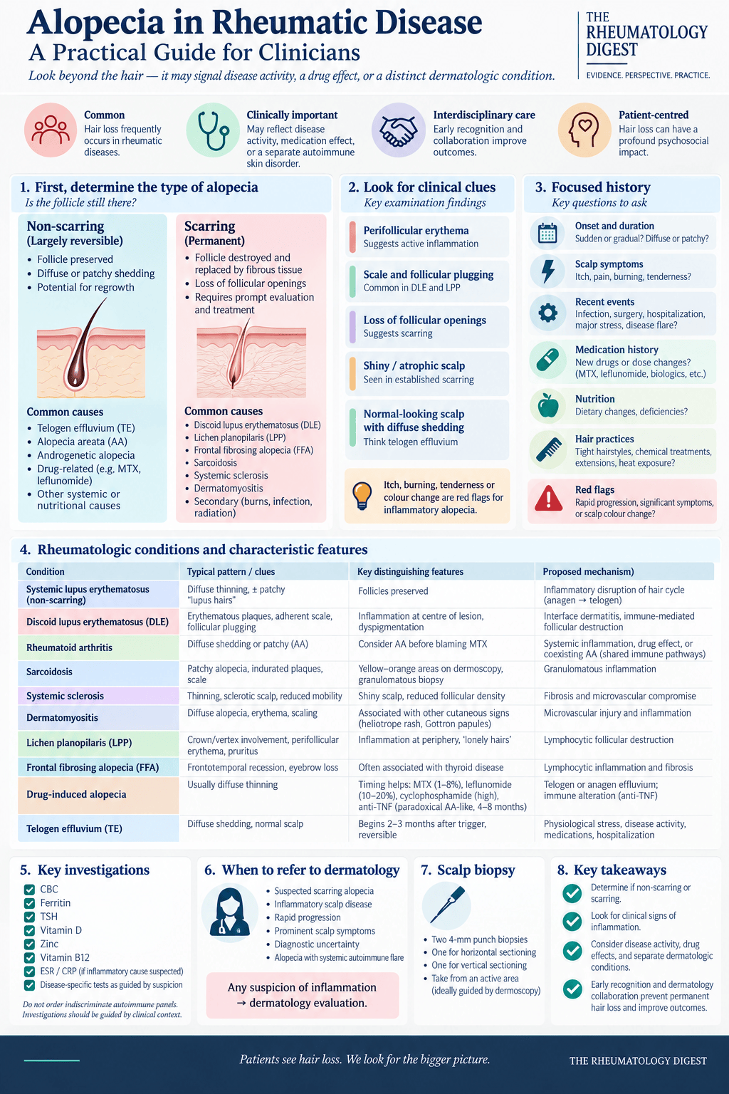 Alopecia across the spectrum of rheumatic disease