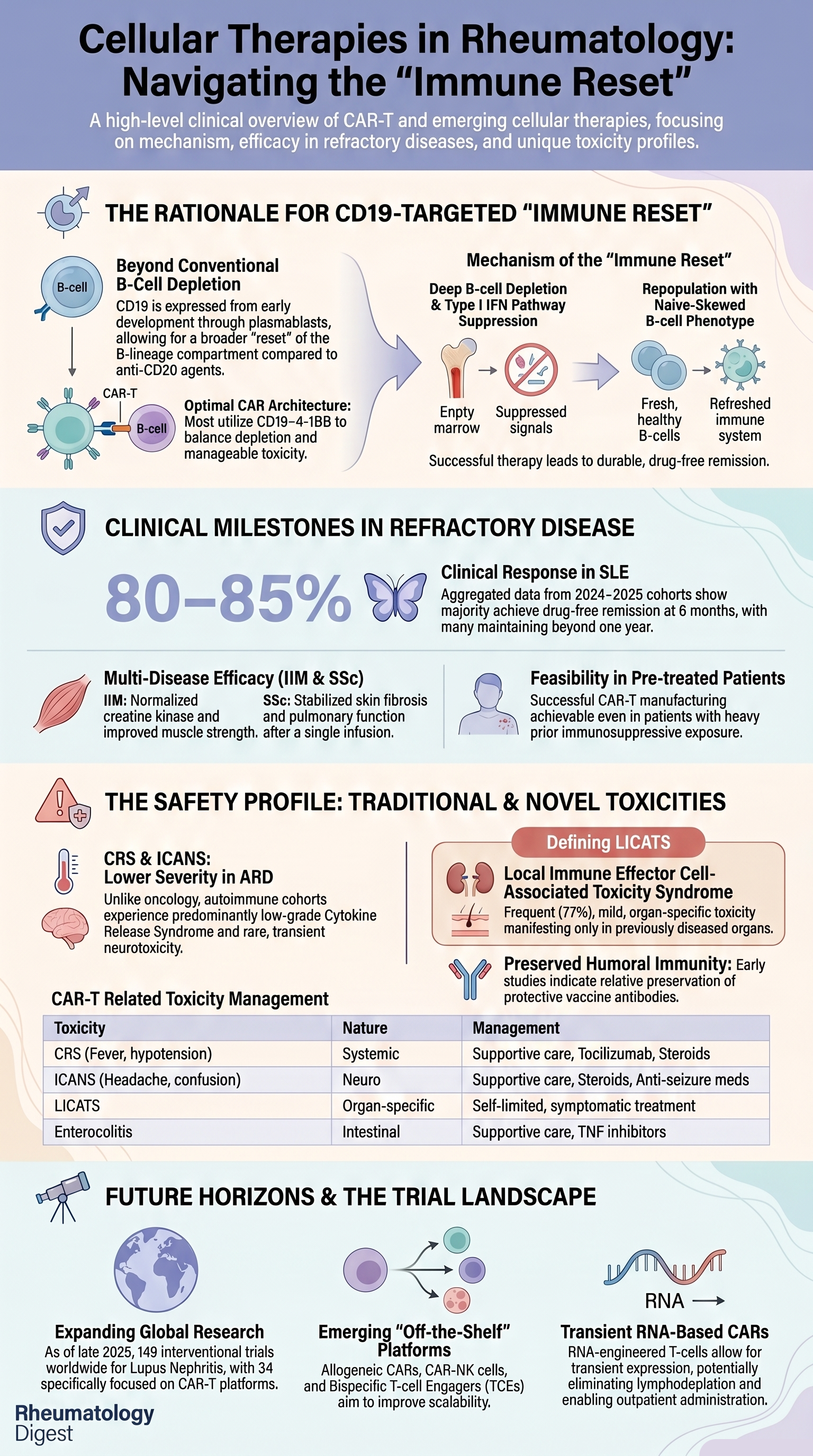 Cellular therapies for rheumatic disease — infographic