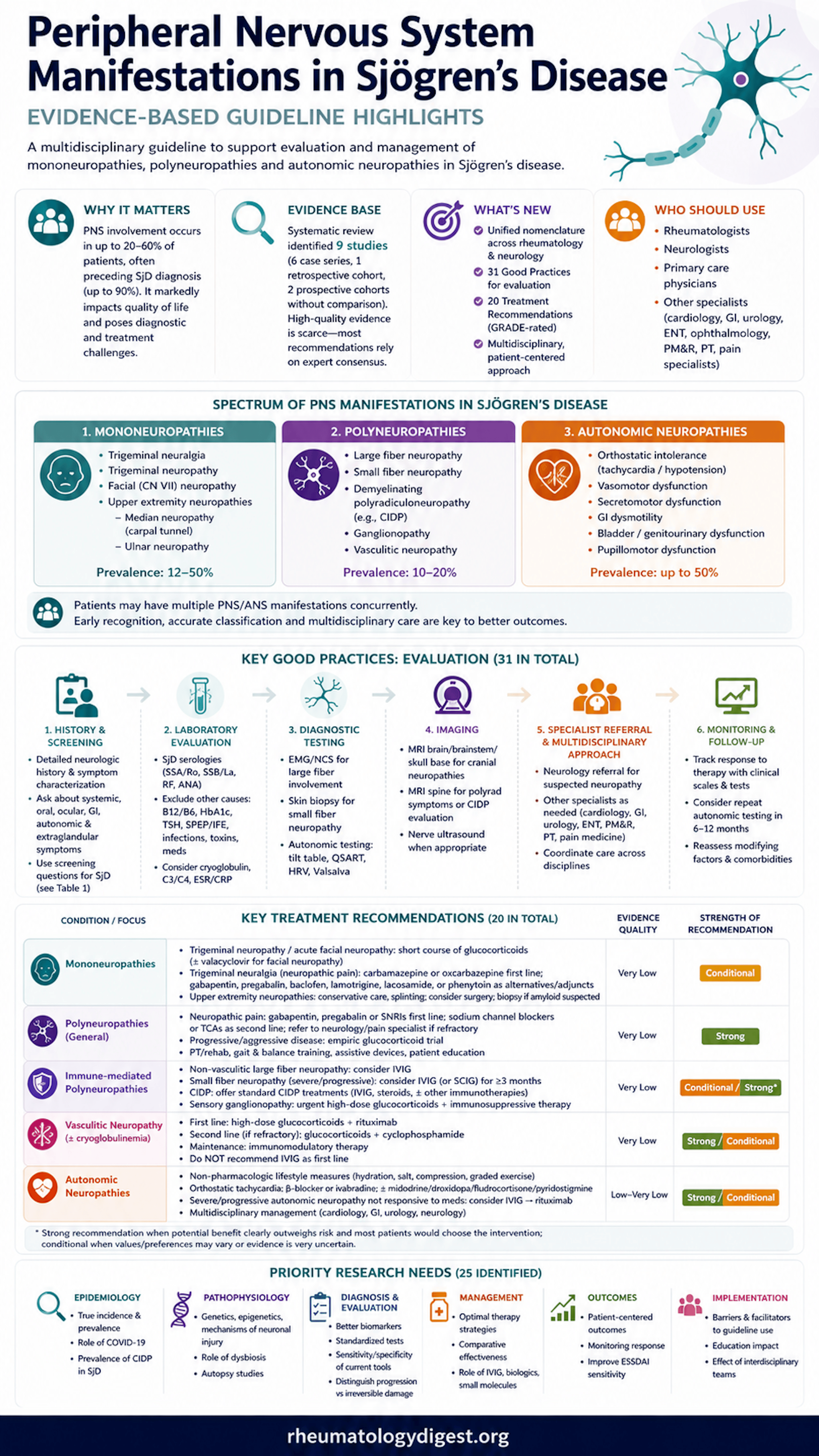 Clinical practice guideline for peripheral nervous system manifestations in Sjögren's disease